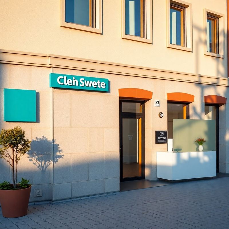 Ulaz i recepcija modernog uredskog prostora u Karlovcu s tirkiznim detaljima
